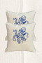 Octopus Embroidered Throw Pillow Cover, Embroidered Throw Pillow Cover - Set of 2