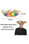Natural Color Tasseled Knitted Straw Hawaiian Luau Aloha Hat 13X36 cm - 4