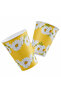 Bal10 Daisy Themed Plate and Cup Set - 3