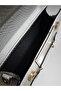 Women's Gray Shiny Patterned Quality Daily Stylish Snap Closure Adjustable Strap Hand and Shoulder Bag - 3