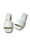 Genuine Leather Stitched Heeled Slippers - 6