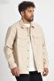 Premium Men's Comfortable Fit Fleece Lined Beige Sports Leather Jacket Ls-58543 - 4