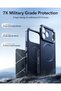 Apple iPhone 17 Pro Max Cyber Tough Case with Magsafe Stand - Camera Control Button - Navy Blue - 5