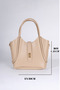 2 Pieces Black Light Velvet Puppy Bag with Extra Front Lock Detail Women's Shoulder Bag Width;30Cm Length;25Cm - 4