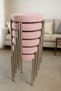 Bera Metal Wipable Tailored Fabric Stool (6 Pieces - Assembled for Shipping)