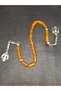 Orange Color Cut and Polished 15 Grain Zaza Powder Amber Prayer Beads - 3