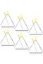 SYUTBOU Set of 6 Triangle Musical Instruments, 5 Inch Triangle Percussion, Triangle Instrument
