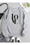 Unisex Love Print Design Trend Oversize Sweatshirt