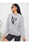 Unisex Love Print Design Trend Oversize Hooded Sweatshirt