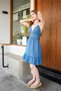 Indigo Color Hera Muslin Short Dress - 4