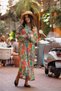 Orange Color Bohemian Shirt Dress - 4