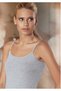 Tutku-Women's Gray Rope Strap Lycra Single Jersey Undershirt m New Season (5 Pieces Economic Package) - 2