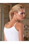 Tutku-Women's White Thin Strap Classic 6-Piece Undershirt - 2