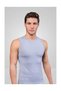 Men's White Elastane Sleeveless Crew Neck Sports Undershirt Pack of 6 - 2