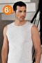 Tutku-6 Pieces Men's Gray Lycra Modal Sports Undershirt Me116 - 2