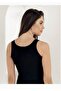 Tutku-Women's Black Wide Strap Basic Undershirt New Season (12 Pieces Economic Package) - 2