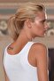 Tutku-Women's White Guipure Collar Thick Strap Undershirt Mb1016 - 2
