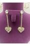 Gold Color Bijouterie Heart Model Zircon Stone Women's Earrings - 7