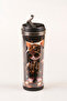 Cat Decorated Steel Mug - 360 ml |   Leak-Proof Lid, Steel Inner Bowl, 19 cm - 2