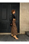 Premium Nubuck Leopard Patterned Long Maxi Skirt - 8
