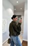 Bomber Suede Oversize Cut with Lining Design Equivalent to Shoulder Detail Coat Jacket - 2