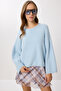 Very Soft Textured Knitwear Sweater Lmt0038 Sky Blue - 2