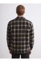 Esvab • Modern & Distinctive Standard Fit Wool Blend Checkered Embroidered Men's Shirt Jacket - 8