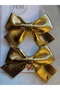 Gold & Silver Metallic Shiny Bow Hair Clip – Set of 2 - 3