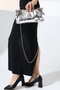 Women's Silver Chain Strap Portfolio Evening Bag – Stylish Shiny Shoulder Bag for Nights Out and Events - 7