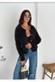 Knitwear Cardigan Diamond Pattern Soft Texture Beard Fabric Women - 2
