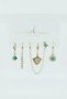 Women's Vip Series Zircon Stone 6-Piece Asymmetric Earring Set – Antiallergenic - 2