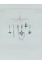Women's Vip Series Zircon Stone 6-Piece Asymmetric Earring Set – Antiallergenic - 2