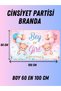 Boy or Girl Gender Themed Custom Gender Banner Backdrop 60X100 Vinyl Tarpaulin Banner Decoration - 2