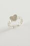 Bestonly Heart Zircon Stone Ring-Silver Color - 2