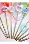 10 Pieces Bride to Be Bachelorette Themed Silver Metallic Paper Straws - 2