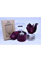 Woven Handkerchief Tie for Men, Burgundy - 3