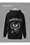 Motorhead Printed Cotton Long Sleeve Ribbed 3-Ply Hooded Rock Sweatshirt