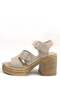 Women's Cream Orthopedic Insole Platform Heel Sandals - 4