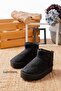 Lujinstore Women's Thick Sole Fur Lined Ankle Boots Tefis Suede