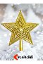 Gold Christmas Tree Top Star – Shiny Christmas Ornament, 5-Arm Decorative Star - 3