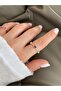 Baguette Stone Bottom Adjustable Women's Ring - 4