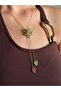 Idyllia Necklace Green Flower Y Necklace