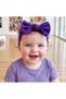 Baby Girl Children's Bow-Tie Hairband, 100% Cotton Combed Cotton, Non-Slip, Ultra Flexible Soft Headband - 2