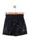 Girl's Sequin Shorts with Elastic Waist