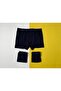 Men's Boxer Set of 3, Cotton Navy Blue - 2