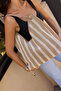 Prades Women's Beige White Net Detail Shoulder Bag - 6
