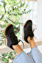 Passa Women's Black Parachute Fabric Detail Sneaker - 5