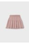 Girl's Pleated Knitted Skirt Powder 4904 - 2