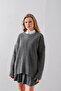 Crew Neck Oversize Boucle Knit Sweater - Comfortable and Stylish |   Quality Knitwear |   Trend Sweater - 7