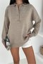 Polo Collar Extra Oversize Half Placket Buttoned Knitwear Sweater Aw25Kz0025 - 6